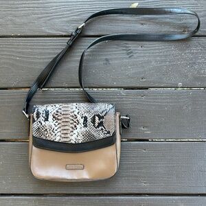 Vera Bradley Snakeskin Crossbody Purse Bag Leather